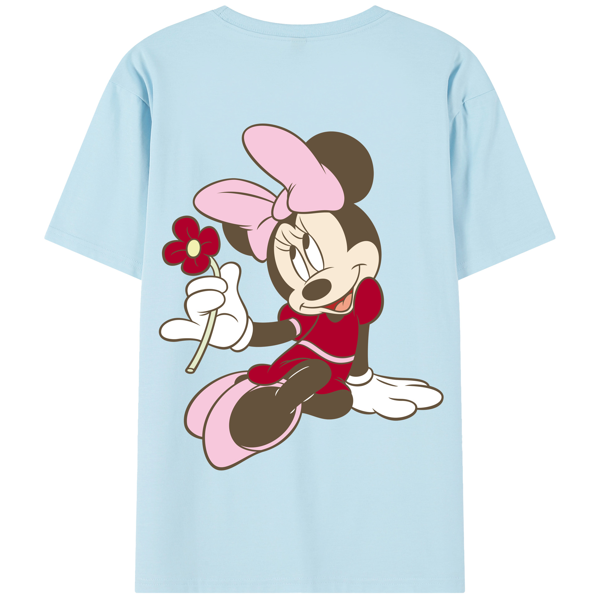 （画像用） ミッキーマウス Mickey Mouse 綿100％半袖Tシャツ（背面プリント）